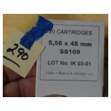 5.56x45mm SS109 Black Tip 20rnds