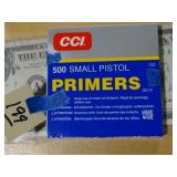 CCI #500 Small Pistol Primers 100ct