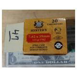 Herter's 7.62x39 122gr FMJ 20rnds