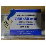 7.62x39 20rnds 124gr HP LCB