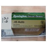 Remington 45 Auto 230gr Brass JHP 25rnds