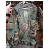 Camo Hooded Jacket Cold Weather Sz X-Large Short