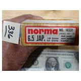Norma 6.5 Jap 139gr SPBT 7ct Live Rnds & 4ct Brass