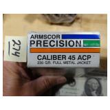 Armscor 45 ACP 230gr FMJ 20rnds