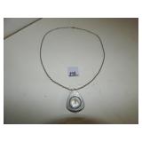 Silver Tone Watch PPendant Necklace