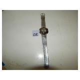 Silver Tone Gear/ Flower Shaped Face Ladies Watch