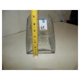 Textured Clear Triangular Glass Vase