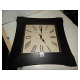 Black Square Clock Battery Operated