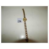 Women's Gold Tone Watch w/ Rhinestones