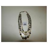 Faux Multicolored Pearl Multi Layered Necklace