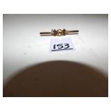 Gold Tone Bar w/ Enamel Accents Pin