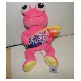 Pink Frog w/ Surfboard Stuffed Animal