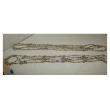 Gold & Silver Toned Beaded Garland 2ct 8' Each