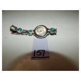 Women's Silver Tone Watch w/ Mother of Pearl Face