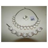White 'Shells' Necklace/ Earrings/ Bracelet Set