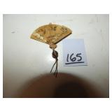 Vintage Chinese Dragon & Birds Fan Pendant
