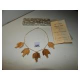 Myrtle Wood Large Leaf Design Necklace
