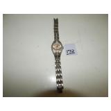 Silver Tone Women's Watch w/ Pink Face
