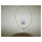 Dainty Silvertone Chain (broken pendant clasp)