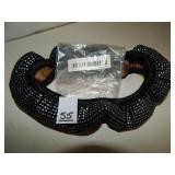 Black w/ Silver Rhinestones Steering Wheel Cover