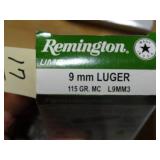 Remington 9mm Luger 115gr MC 50rnds