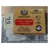 Herter's 7.62x39 122gr FMJ 20rnds
