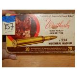 Weatherby 224 Magnum 20ct In Box