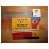 Kynoch 9mm Mauser 245gr 6ct