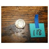 1964 Dime 90%