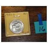 1953-S Franklin Half Dollar 90$ Silver