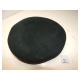Vintage Military Dark Green Wool Beret