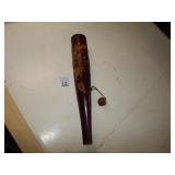Antique Japanese Carved Wood Kiseru Pipe Hannya
