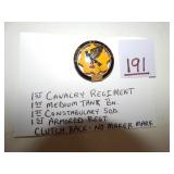 US Army 1st Calvary Regiment Unit Pin