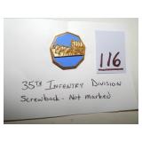 35th Infantry Division Screwback Pin