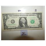 $1 Rare Star Note & Slight stuck Digit