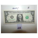 $1 Fancy Stuck Digit Floating '33'