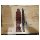 Western G46-8 Fighting Knife w/ Leather Sheath