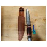 Hunting Knife w/ Leather Sheath