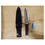 Combat Dagger w/ Leather Sheath