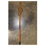 Wooden Cane w/ Leather Strap