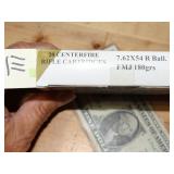 Olympic 7.62x54R Ball 20rnds 180gr FMJ SEALED
