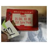 Hornady 25 Caal 60gr .257 Spire Point 20ct