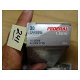 Federal 30 Carbine 110gr Hi-Shok SP RN 19rnds