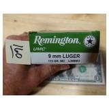 Remington 9mm 115gr MC 50rnds