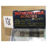 Winchester Bonded 45 Auto 230gr JHP 20rnds
