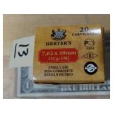 Herter's 7.62x39 122gr FMJ 20rnds