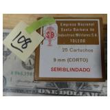 SB 9mm (Corto) (380 Cal) 25rnds