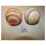 2ct Phillies Signed Baseballs All-Star Game 1996