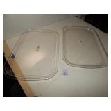 2ct Clear Plastic Serving Trays