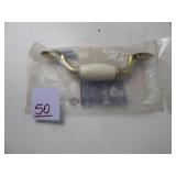 Cabinet Pull Handle Brass & Ceramic NEW